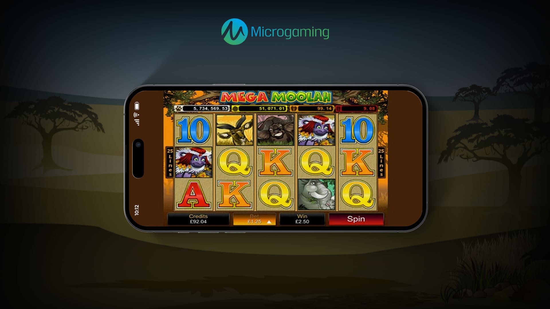 Microgaming mobile slots desktop image