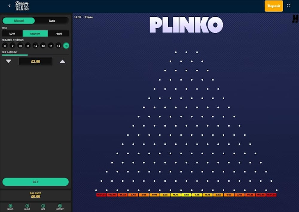 Plinko casino desktop image