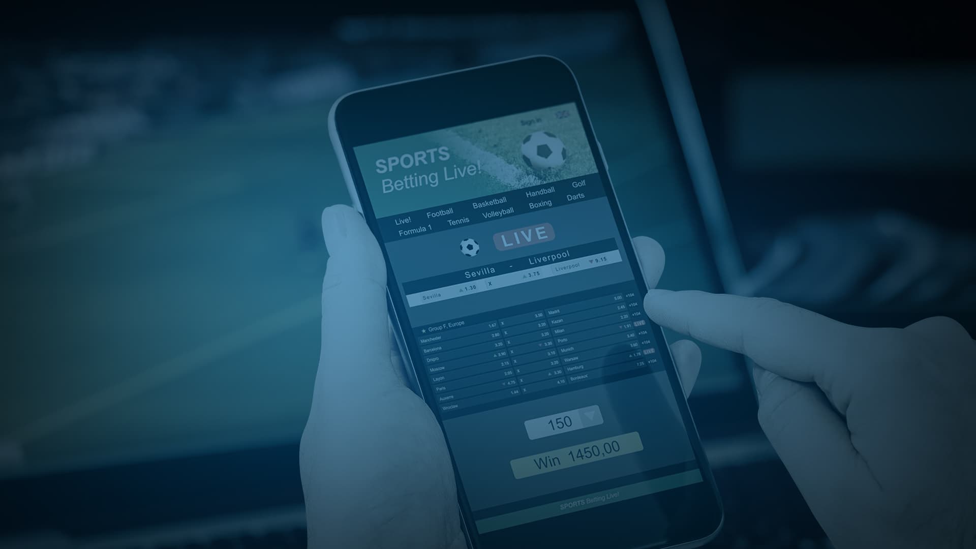 Live betting sites on mobile device desktop image